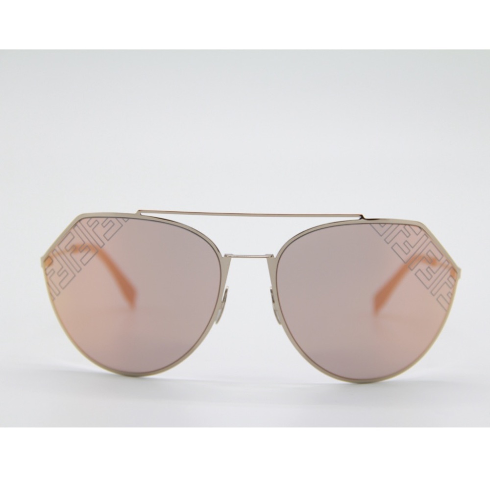 NEW FENDI FF M0074/S 2YG LIGHT GOLD SHIELD EYEWEAR FENDI FFM0074/S